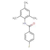 Chemical structure of 4-fluoro-N-(2,4,6-trimethylphenyl)benzamide - CSSB00000580432