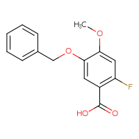 Chemical structure of 5-(benzyloxy)-2-fluoro-4-methoxybenzoic acid - CSSB21103687182