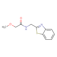 Chemical structure of N-[(1,3-benzothiazol-2-yl)methyl]-2-methoxyacetamide - CSSB00000265138