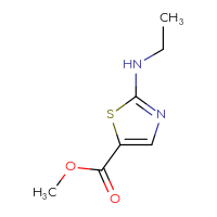 Chemical structure of methyl 2-(ethylamino)-1,3-thiazole-5-carboxylate - CSSB00102558341