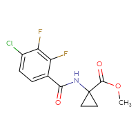 Chemical structure of methyl 1-(4-chloro-2,3-difluorobenzamido)cyclopropane-1-carboxylate - CSSB01049481522