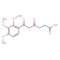 Chemical structure of 4,6-dioxo-6-(2,3,4-trimethoxyphenyl)hexanoic acid - CSSB21432508301