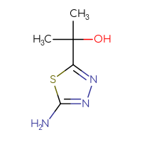 Chemical structure of 2-(5-amino-1,3,4-thiadiazol-2-yl)propan-2-ol - CSSB00000696500