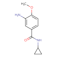 Chemical structure of 3-amino-N-cyclopropyl-4-methoxybenzamide - CSSB00011193759