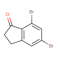 Chemical structure of 5,7-dibromo-2,3-dihydro-1H-inden-1-one - CSSB00010244004