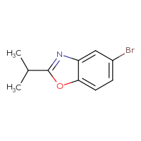 Chemical structure of 5-bromo-2-(propan-2-yl)-1,3-benzoxazole - CSSB00009816930