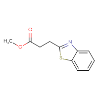 Chemical structure of methyl 3-(1,3-benzothiazol-2-yl)propanoate - CSSB00000149907