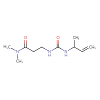 Chemical structure of 3-{[(but-3-en-2-yl)carbamoyl]amino}-N,N-dimethylpropanamide - CSSB00059792737