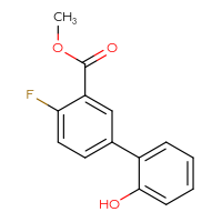 Chemical structure of methyl 4-fluoro-2'-hydroxy-[1,1'-biphenyl]-3-carboxylate - CSSB00150704391