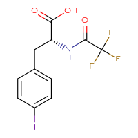 Chemical structure of (2R)-3-(4-iodophenyl)-2-(2,2,2-trifluoroacetamido)propanoic acid - CSSB06726773408