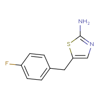 Chemical structure of 5-[(4-fluorophenyl)methyl]-1,3-thiazol-2-amine - CSSB00000187627