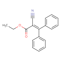 Chemical structure of ethyl 2-cyano-3,3-diphenylprop-2-enoate - CSSB00016990430