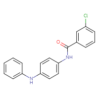 Chemical structure of 3-chloro-N-[4-(phenylamino)phenyl]benzamide - CSSB00020629569