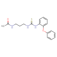 Chemical structure of N-(3-{[(2-phenoxyphenyl)carbamothioyl]amino}propyl)acetamide - CSSB00298626634