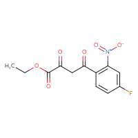 Chemical structure of ethyl 4-(4-fluoro-2-nitrophenyl)-2,4-dioxobutanoate - CSSB21495891423