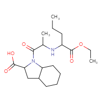Chemical structure of 1-{2-[(1-ethoxy-1-oxopentan-2-yl)amino]propanoyl}-octahydro-1H-indole-2-carboxylic acid - CSSB00102580493