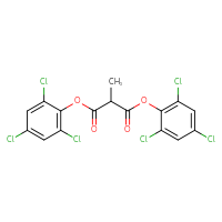 Chemical structure of bis(2,4,6-trichlorophenyl) 2-methylpropanedioate - CSSB00025707775