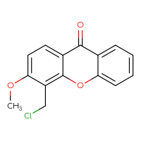 Chemical structure of 4-(chloromethyl)-3-methoxy-9H-xanthen-9-one - CSSB00025717186
