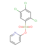 Chemical structure of pyridin-2-yl 2,4,5-trichlorobenzene-1-sulfonate - CSSB00027406989