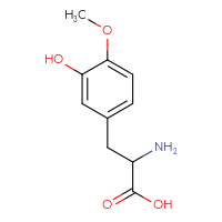 Chemical structure of 2-amino-3-(3-hydroxy-4-methoxyphenyl)propanoic acid - CSSB00011223948