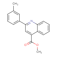 Chemical structure of methyl 2-(3-methylphenyl)quinoline-4-carboxylate - CSSB00132551888
