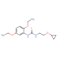 Chemical structure of 3-(2-cyclopropoxyethyl)-1-(2,5-diethoxyphenyl)thiourea - CSSB00909368674