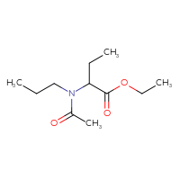 Chemical structure of ethyl 2-(N-propylacetamido)butanoate - CSSB01992041981
