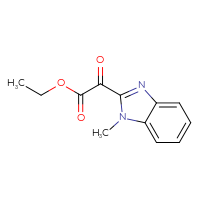 Chemical structure of ethyl 2-(1-methyl-1H-1,3-benzodiazol-2-yl)-2-oxoacetate - CSSB00000744553