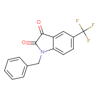 Chemical structure of 1-benzyl-5-(trifluoromethyl)-2,3-dihydro-1H-indole-2,3-dione - CSSB00012694839