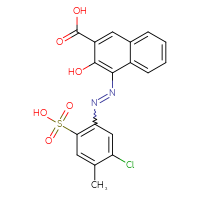 Chemical structure of 4-[2-(5-chloro-4-methyl-2-sulfophenyl)diazen-1-yl]-3-hydroxynaphthalene-2-carboxylic acid - CSSB03549785310