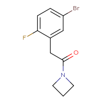 Chemical structure of 1-(azetidin-1-yl)-2-(5-bromo-2-fluorophenyl)ethan-1-one - CSSB00074880769