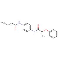 Chemical structure of N-[4-(2-phenoxypropanamido)phenyl]butanamide - CSSB00121613110