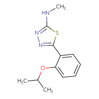 Chemical structure of N-methyl-5-[2-(propan-2-yloxy)phenyl]-1,3,4-thiadiazol-2-amine - CSSB00001536944