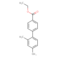 Chemical structure of ethyl 2',4'-dimethyl-[1,1'-biphenyl]-4-carboxylate - CSSB00102584585