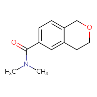 Chemical structure of N,N-dimethyl-3,4-dihydro-1H-2-benzopyran-6-carboxamide - CSSB00103307971