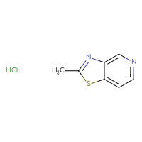 Chemical structure of 2-methyl-[1,3]thiazolo[4,5-c]pyridine hydrochloride - CSSB00025775677