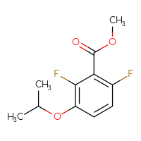 Chemical structure of methyl 2,6-difluoro-3-(propan-2-yloxy)benzoate - CSSB06446990283