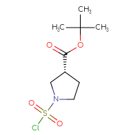 Chemical structure of tert-butyl (3R)-1-(chlorosulfonyl)pyrrolidine-3-carboxylate - CSSB00040908812