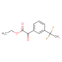 Chemical structure of ethyl 2-[3-(1,1-difluoroethyl)phenyl]-2-oxoacetate - CSSB00133648712