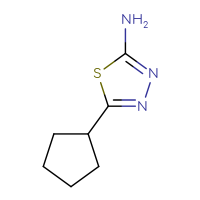 Chemical structure of 5-cyclopentyl-1,3,4-thiadiazol-2-amine - CSSB00011330165