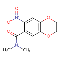 Chemical structure of N,N-dimethyl-7-nitro-2,3-dihydro-1,4-benzodioxine-6-carboxamide - CSSB00059556583