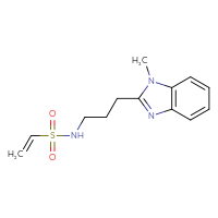 Chemical structure of N-[3-(1-methyl-1H-1,3-benzodiazol-2-yl)propyl]ethene-1-sulfonamide - CSSB21332053769
