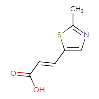 Chemical structure of (2E)-3-(2-methyl-1,3-thiazol-5-yl)prop-2-enoic acid - CSSB00102710659