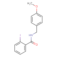 Chemical structure of 2-iodo-N-[(4-methoxyphenyl)methyl]benzamide - CSSB00000582346