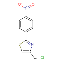 Chemical structure of 4-(chloromethyl)-2-(4-nitrophenyl)-1,3-thiazole - CSSB00011198193