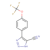 Chemical structure of 4-[4-(trifluoromethoxy)phenyl]-1H-1,2,3-triazole-5-carbonitrile - CSSB00025736822
