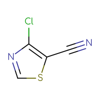 Chemical structure of 4-chloro-1,3-thiazole-5-carbonitrile - CSSB00000698218