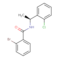 Chemical structure of 2-bromo-N-[(1S)-1-(2-chlorophenyl)ethyl]benzamide - CSSB02021754198