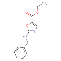 Chemical structure of ethyl 2-(benzylamino)-1,3-oxazole-5-carboxylate - CSSB00121073288