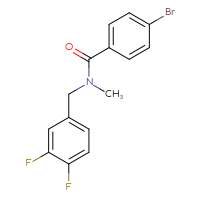 Chemical structure of 4-bromo-N-[(3,4-difluorophenyl)methyl]-N-methylbenzamide - CSSB00049698792